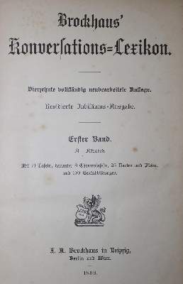 Bild Nr.1: 134-782 Brockhaus Konversations-Lexikon.: (Lexika - Wörterbücher - Sprachwissenschaften)