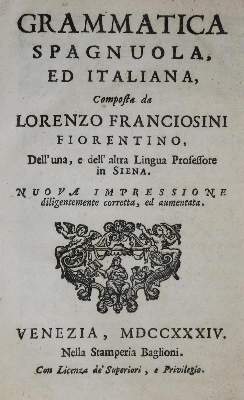Bild Nr.1: 134-788 Franciosini,L.: (Lexika - Wörterbücher - Sprachwissenschaften)