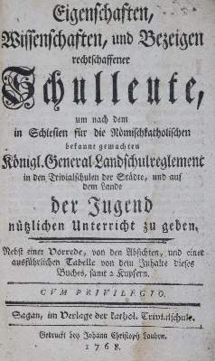 Bild Nr.1: 134-883 (Felbiger,J.I.v.).: (Pädagogik)