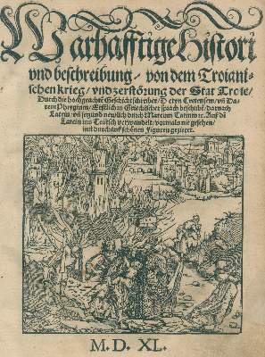 Bild Nr.1: 134-90 Dictys Cretensis und Dares Phrygius.: (Alte Drucke, Handschriften und Theologie)