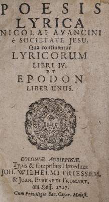 Bild Nr.1: 134-916 Avancini,N.v.: (Literatur und illustrierte Bücher bis 19.Jahrhundert)