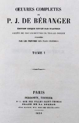 Bild Nr.2: 134-920 Beranger,P.J.de.: (Literatur und illustrierte Bücher bis 19.Jahrhundert)