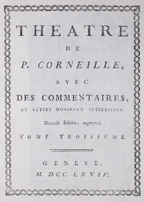 Bild Nr.1: 134-941 Corneille,P.: (Literatur und illustrierte Bücher bis 19.Jahrhundert)