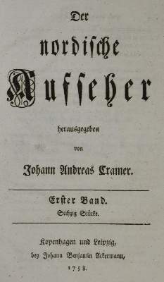 Bild Nr.1: 134-942 Cramer,J.A.: (Literatur und illustrierte Bücher bis 19.Jahrhundert)