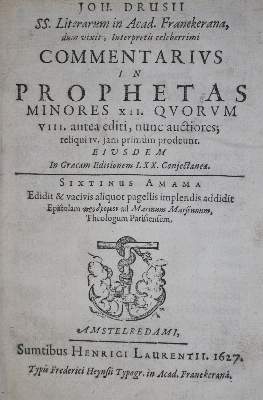 Bild Nr.1: 134-96 Drusius,J.: (Alte Drucke, Handschriften und Theologie)