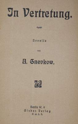 Bild Nr.1: 134-988 Gnevkow,A.: (Literatur und illustrierte Bücher bis 19.Jahrhundert)
