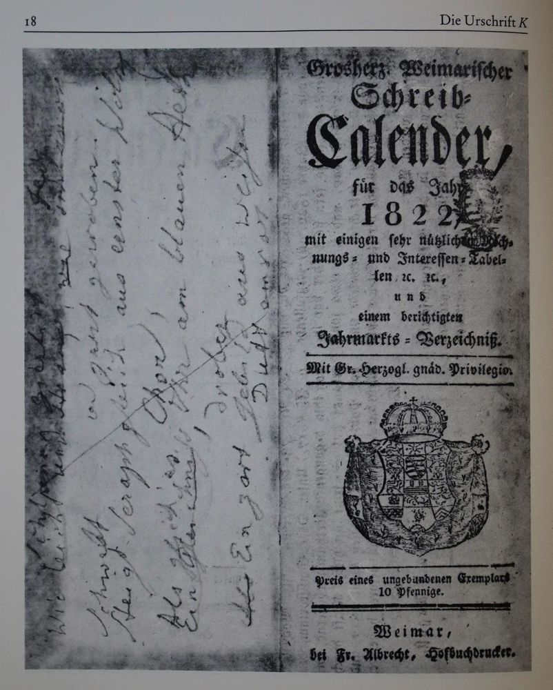 Große Abbildung Nr.1: 135-1082 Goethe,J.W.v.: (Faksimile)