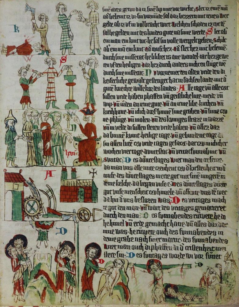 Große Abbildung Nr.2: 135-1085 Heidelberger Bilderhandschrift des Sachsenspiegels, Die.: (Faksimile)