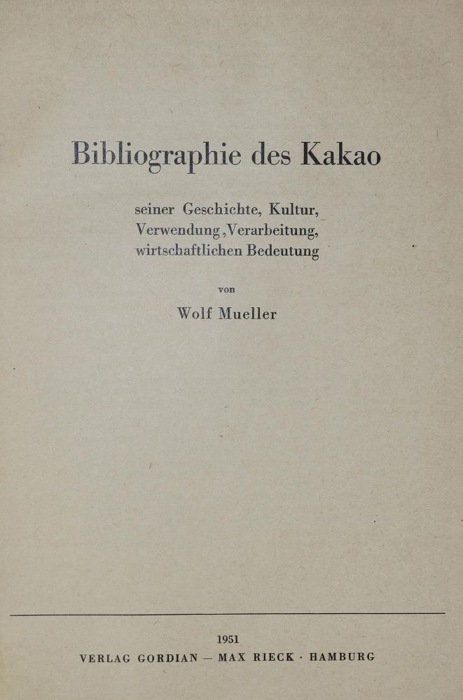 Große Abbildung Nr.1: 135-1098 Mueller,W.: (Kakao)