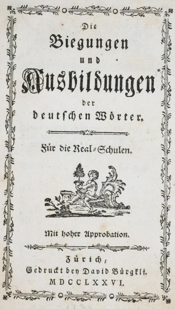 Große Abbildung Nr.1: 135-1101 (Bodmer,J.J.).: (Lexika - Wörterbücher - Sprachwissenschaften)