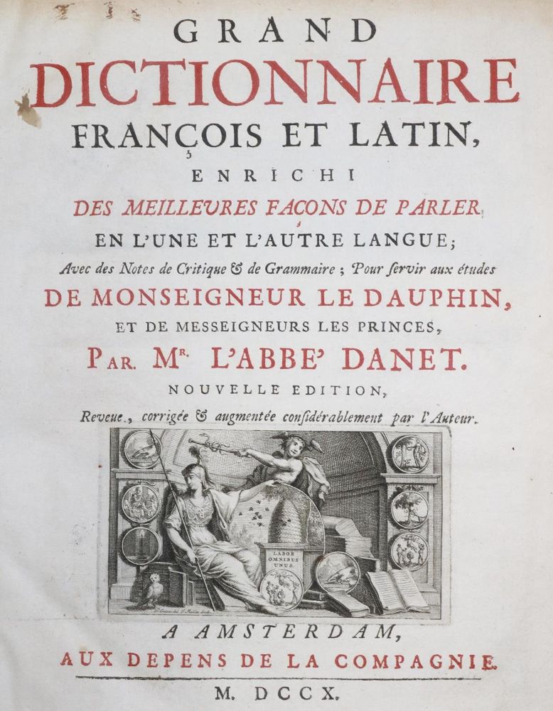 Große Abbildung Nr.1: 135-1107 Danet,(P.).: (Lexika - Wörterbücher - Sprachwissenschaften)