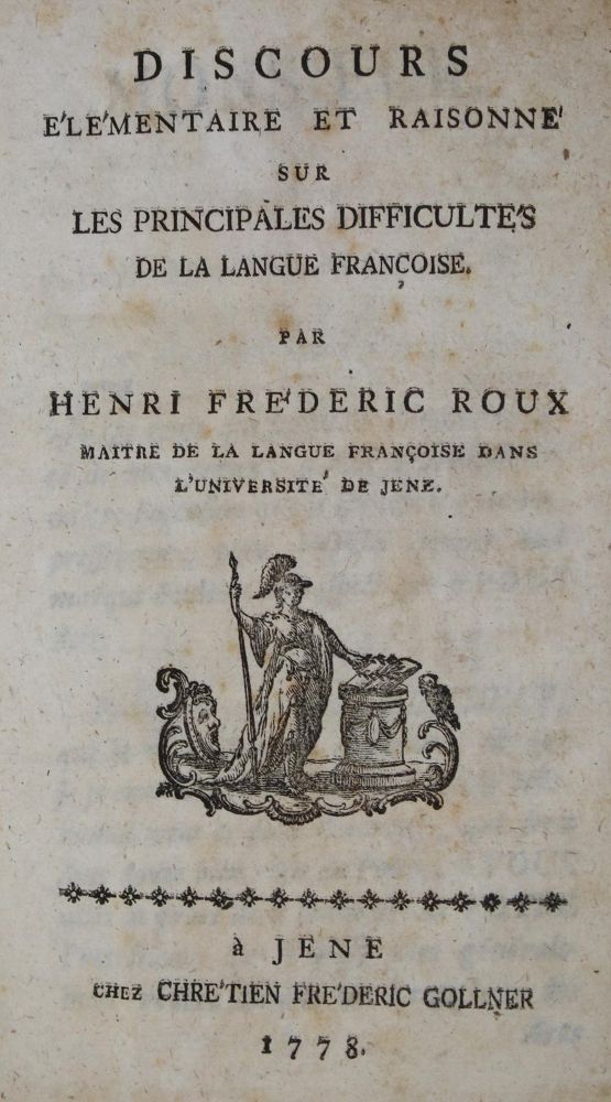 Große Abbildung Nr.1: 135-1128 Roux,H.F.: (Lexika - Wörterbücher - Sprachwissenschaften)