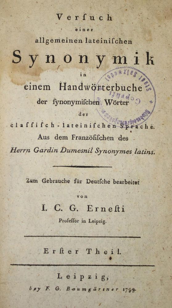 Große Abbildung Nr.1: 135-1130 Sammlung: (Lexika - Wörterbücher - Sprachwissenschaften)