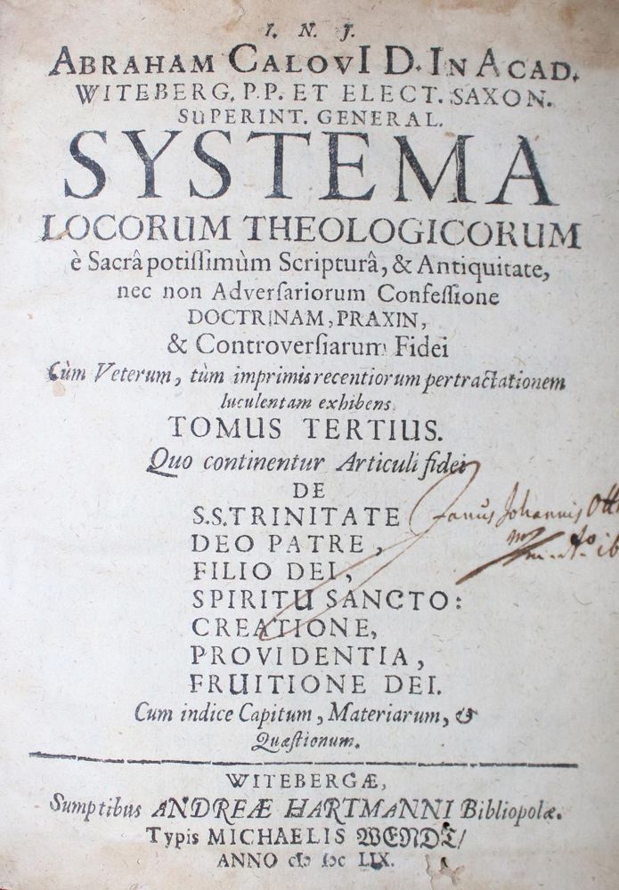 Große Abbildung Nr.1: 135-116 Calov(ius),A.: (Alte Drucke, Handschriften und Theologie)