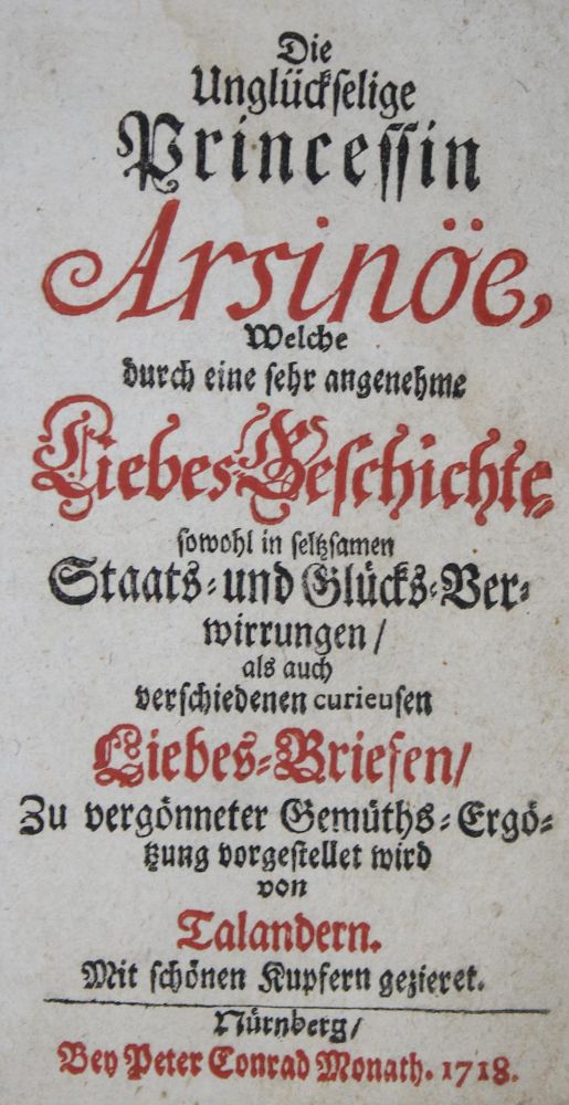 Große Abbildung Nr.1: 135-1172 Talander (d.i. A.Bohse).: (Erotika - Galantes)