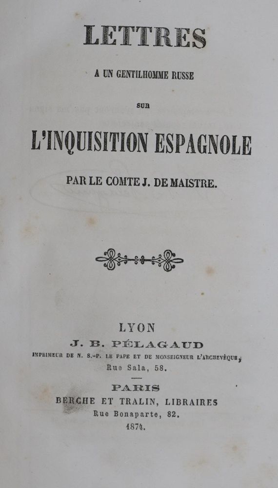 Große Abbildung Nr.1: 135-1178 Maistre,J.de.: (Inquisition)