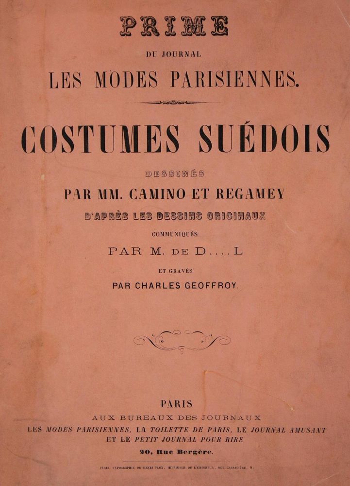 Große Abbildung Nr.2: 135-1183 Camino,C. u. F.Regamey.: (Mode und Trachten, Schweden)