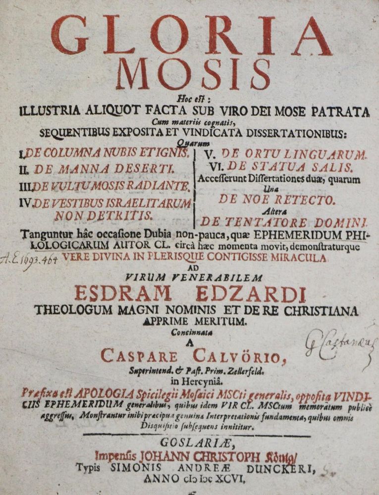Große Abbildung Nr.1: 135-119 Calvör,C.: (Alte Drucke, Handschriften und Theologie)