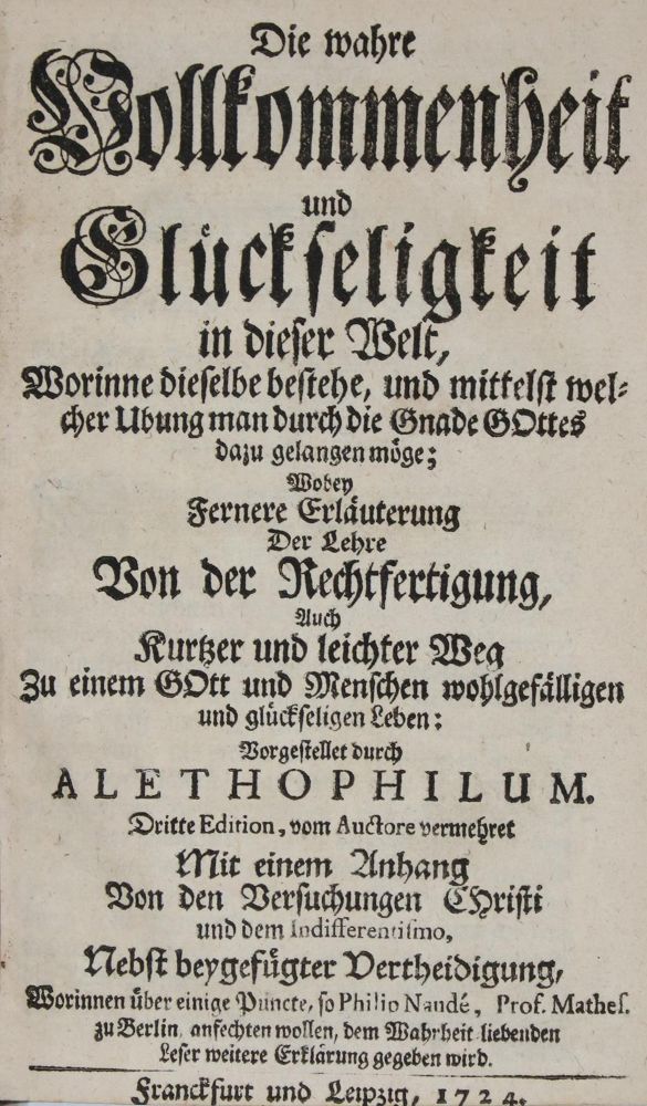 Große Abbildung Nr.1: 135-12 Aletophilus (d.i. W.v.Metternich).: (Alte Drucke, Handschriften und Theologie)