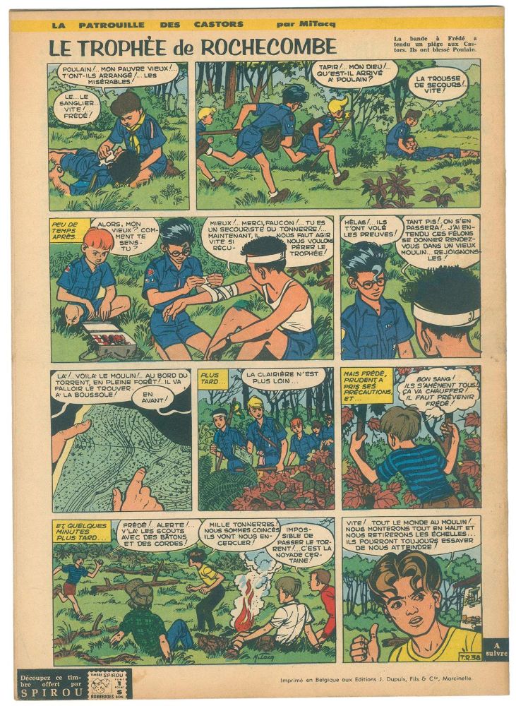 Große Abbildung Nr.2: 135-1201 Spirou.: (Comic, Schlümpfe)