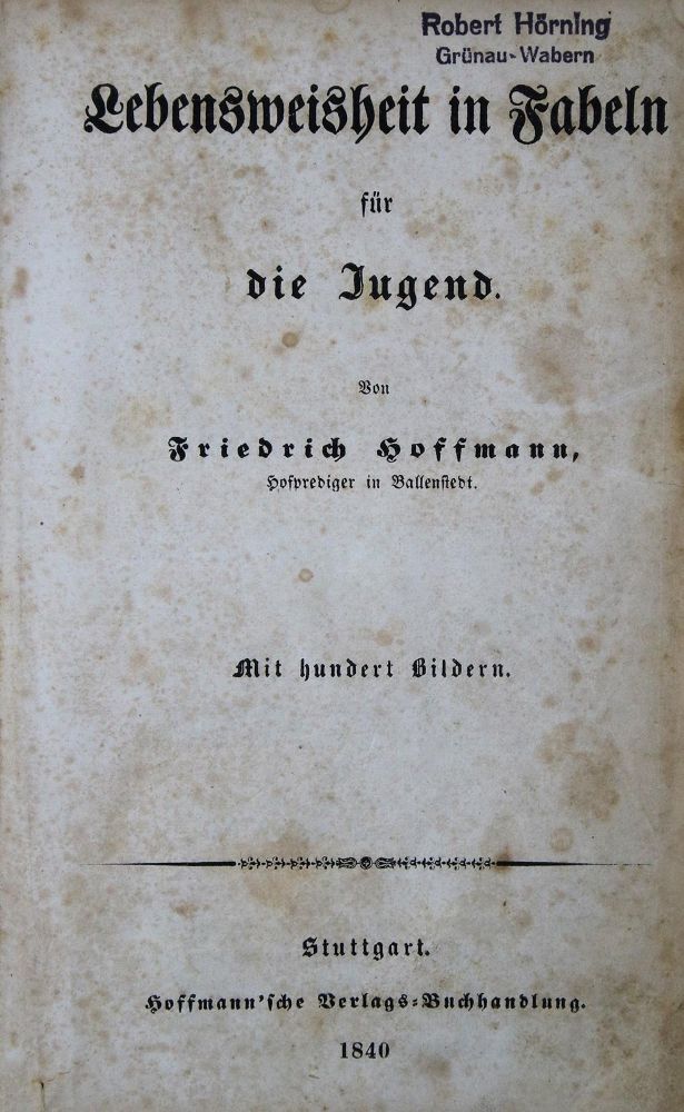 Große Abbildung Nr.2: 135-1216 Hoffmann,F.: (Kinder- und Jugendbücher)
