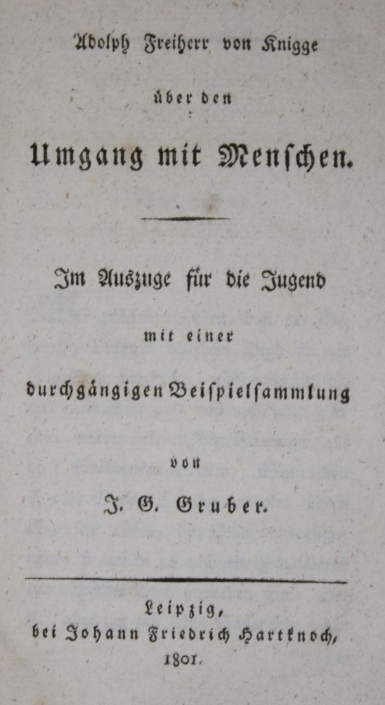 Große Abbildung Nr.1: 135-1222 Knigge,J.G.: (Kinder- und Jugendbücher)