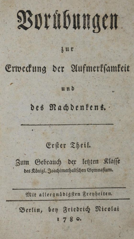Große Abbildung Nr.1: 135-1246 (Sulzer,J.G.).: (Pädagogik)