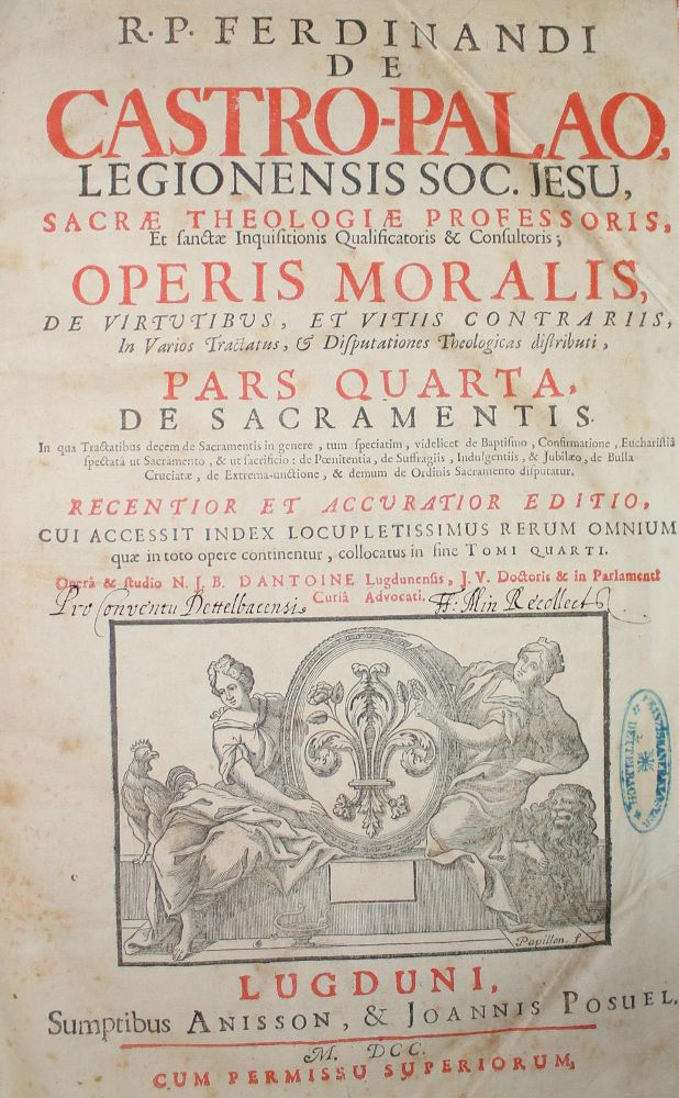 Große Abbildung Nr.1: 135-126 Castro Palao,F.de.: (Alte Drucke, Handschriften und Theologie)