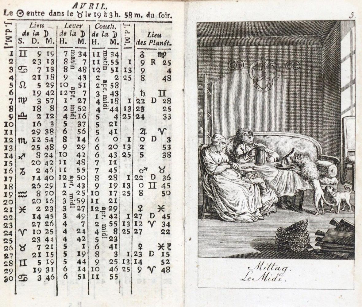 Große Abbildung Nr.6: 135-1288 Almanac de Goettingue: (Almanache)
