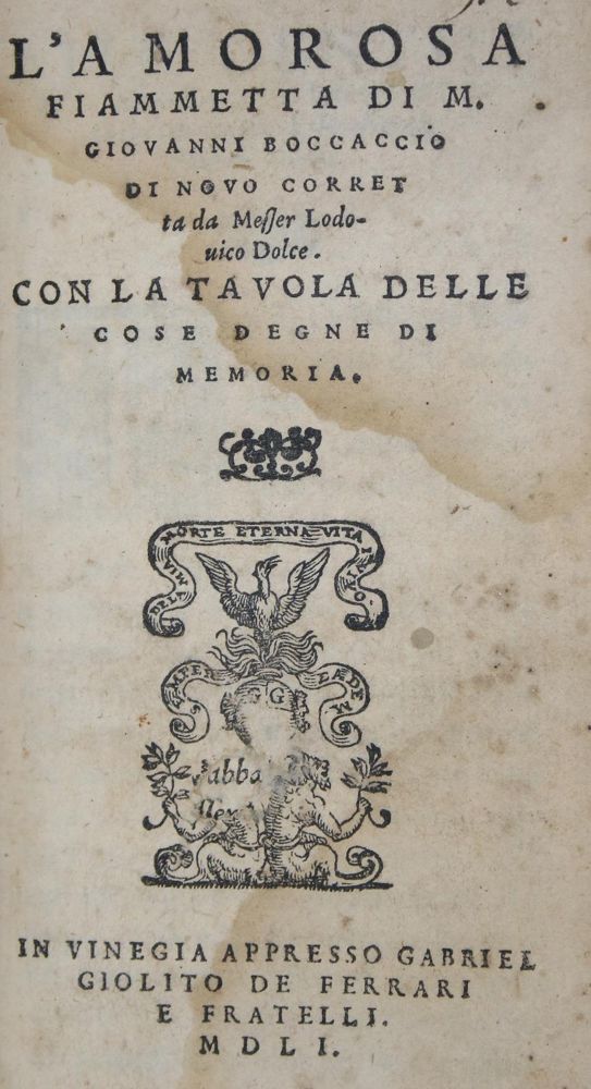 Große Abbildung Nr.1: 135-1306 (Boccaccio,G.).: (Literatur und illustrierte Bücher bis 19.Jahrhundert)