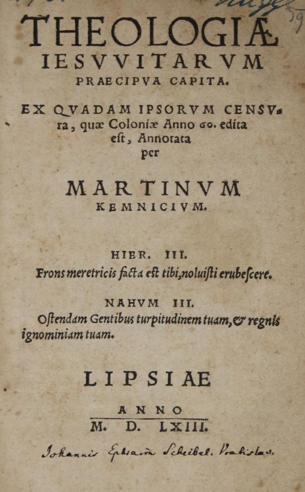 Große Abbildung Nr.1: 135-131 Chemnitz,M. d.Ä.: (Alte Drucke, Handschriften und Theologie)