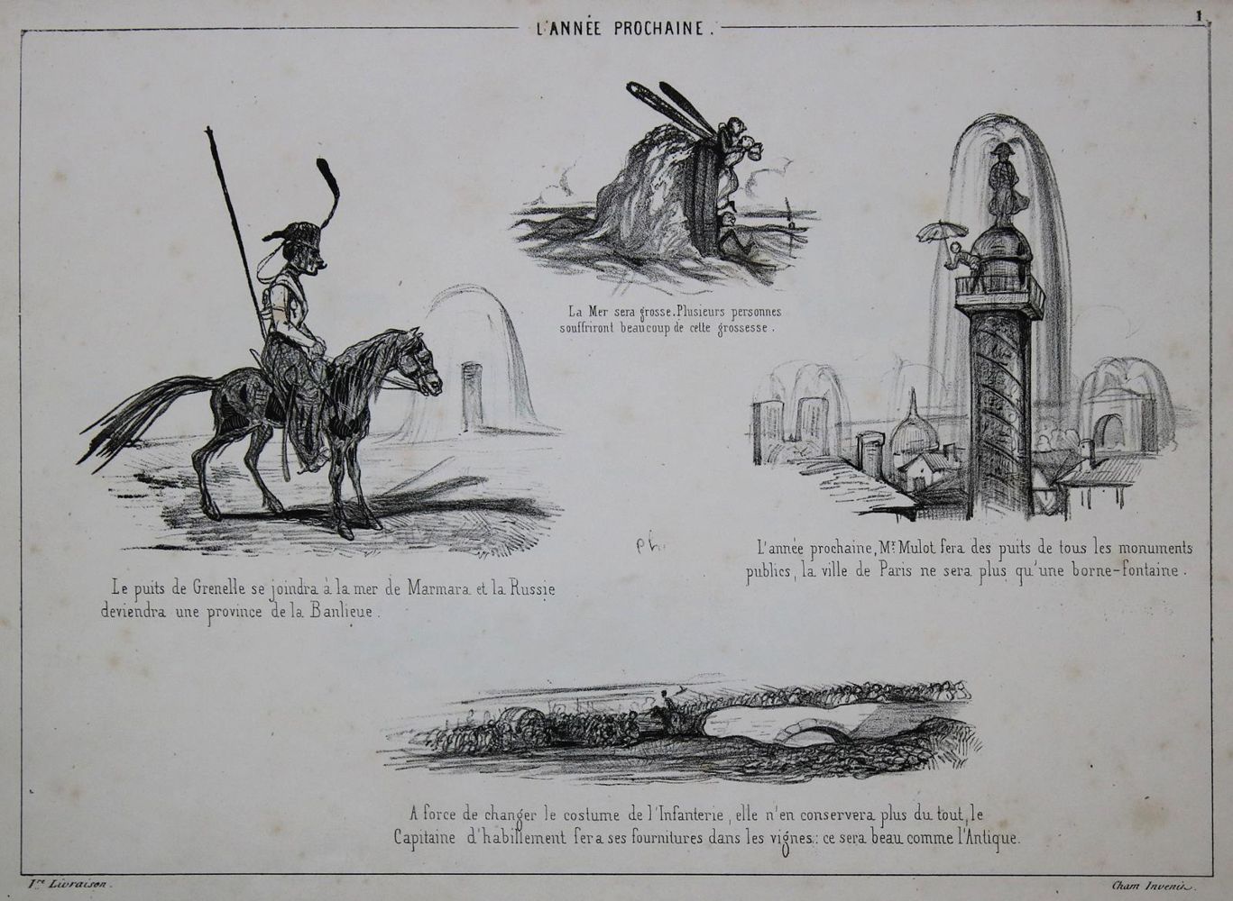 Große Abbildung Nr.1: 135-1314 Cham (= A.de Noé).: (Literatur und illustrierte Bücher bis 19.Jahrhundert)