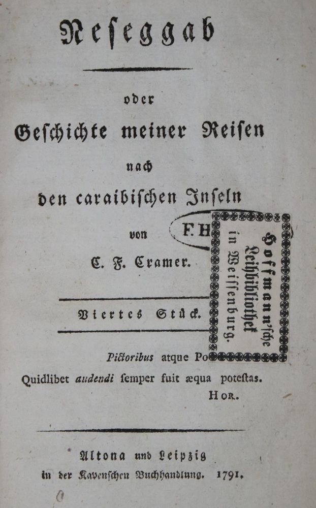 Große Abbildung Nr.1: 135-1320 Cramer,C.F.: (Literatur und illustrierte Bücher bis 19.Jahrhundert)