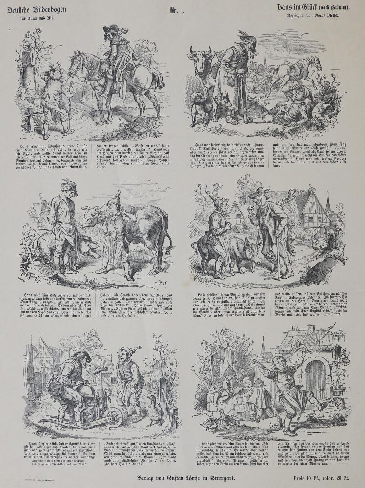 Große Abbildung Nr.1: 135-1327 Deutsche Bilderbogen: (Literatur und illustrierte Bücher bis 19.Jahrhundert)