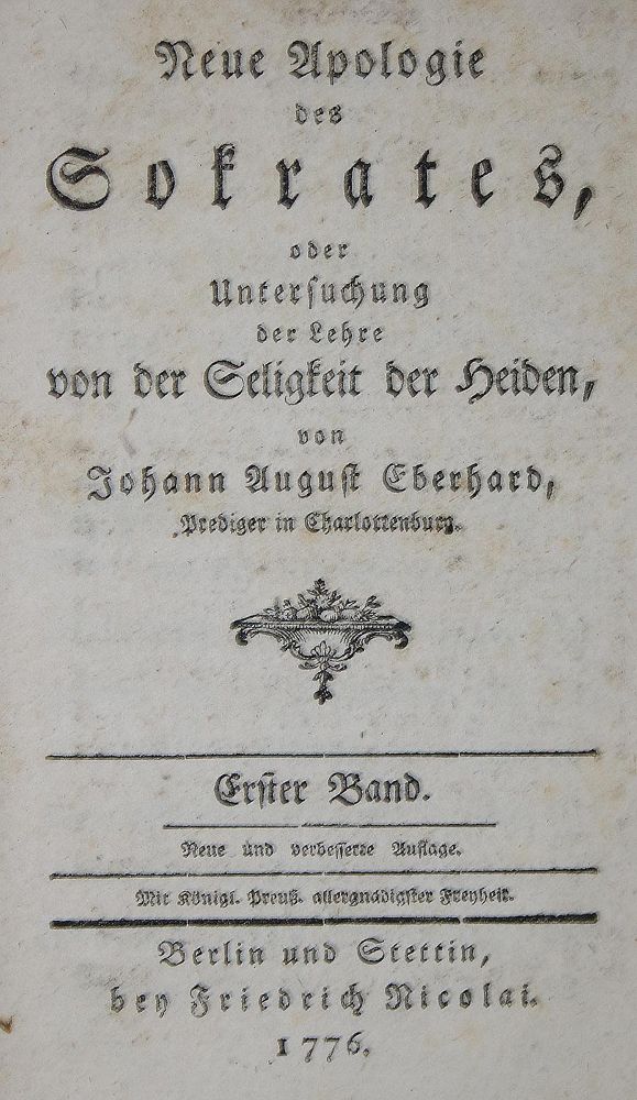 Große Abbildung Nr.1: 135-1330 Eberhard,J.A.: (Literatur und illustrierte Bücher bis 19.Jahrhundert)