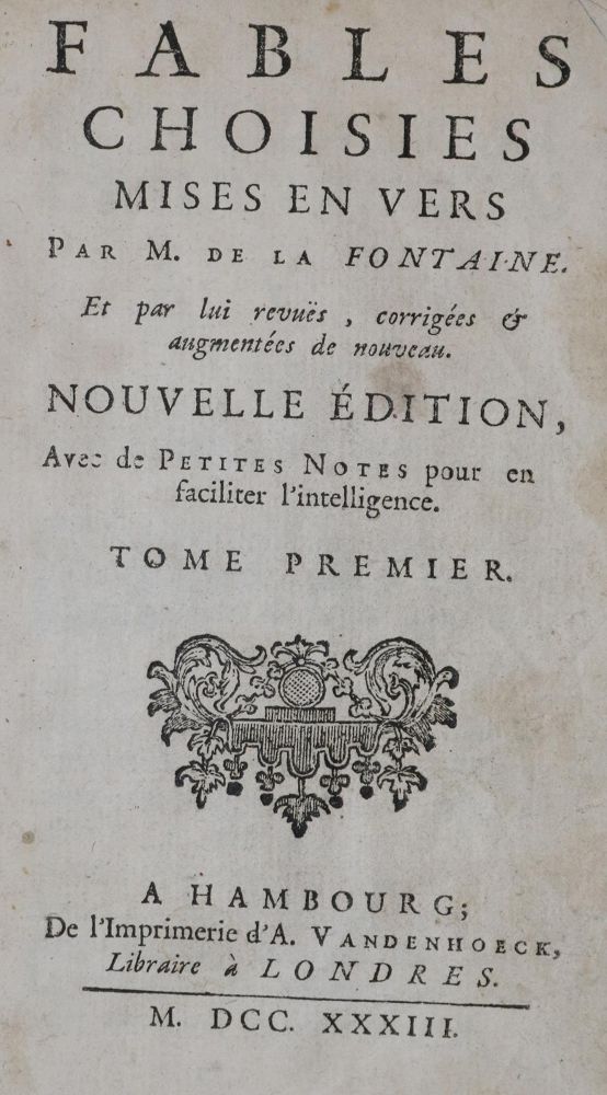 Große Abbildung Nr.1: 135-1340 La Fontaine,J.de.: (Fabeln)