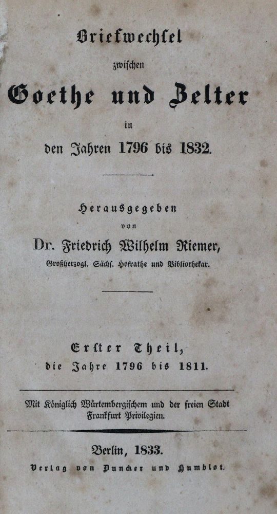 Große Abbildung Nr.1: 135-1352 Goethe,J.W.v.: (Literatur und illustrierte Bücher bis 19.Jahrhundert)