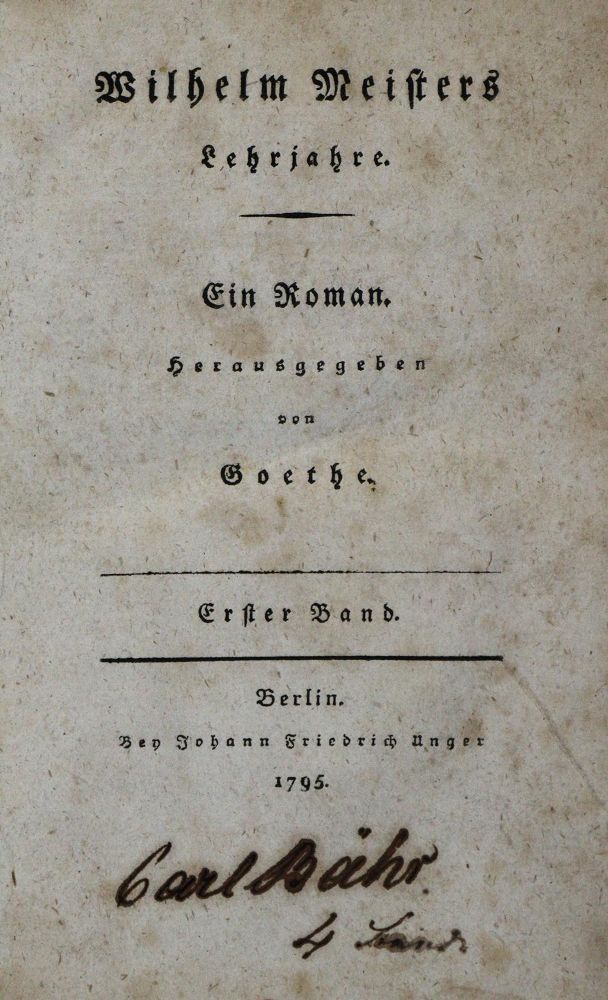 Große Abbildung Nr.1: 135-1357 Goethe,(J.W.v.).: (Literatur und illustrierte Bücher bis 19.Jahrhundert)