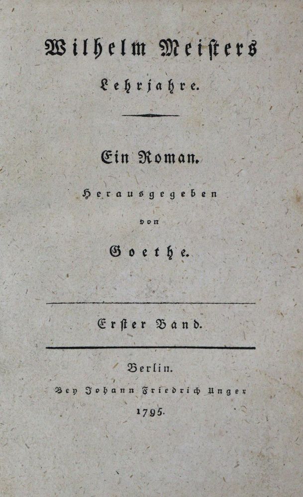 Große Abbildung Nr.1: 135-1358 Goethe,(J.W.)v.: (Literatur und illustrierte Bücher bis 19.Jahrhundert)