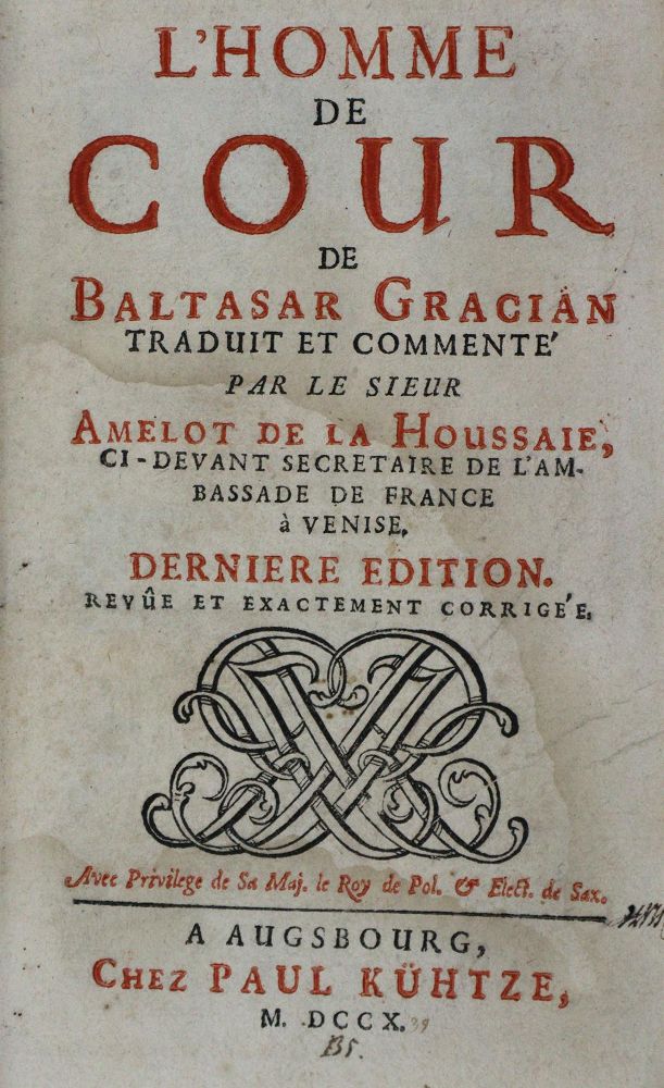Große Abbildung Nr.1: 135-1367 Gracian y Morales,B.: (Literatur und illustrierte Bücher bis 19.Jahrhundert)