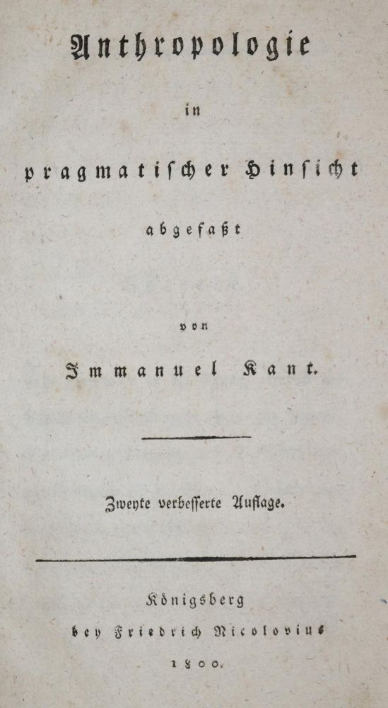 Große Abbildung Nr.1: 135-1388 Kant,I.: (Literatur und illustrierte Bücher bis 19.Jahrhundert)