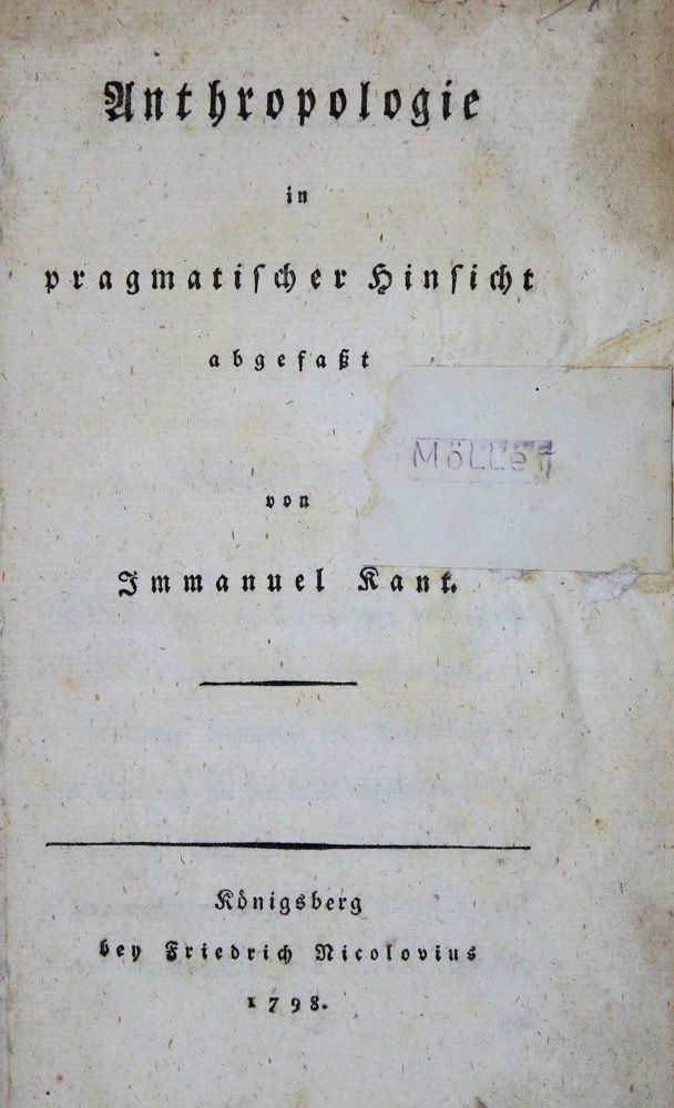 Große Abbildung Nr.1: 135-1389 Kant,I.: (Literatur und illustrierte Bücher bis 19.Jahrhundert)