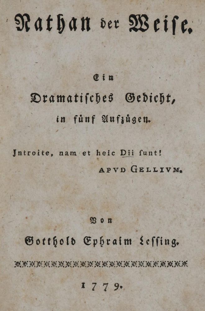 Große Abbildung Nr.1: 135-1402 Lessing,G.E.: (Literatur und illustrierte Bücher bis 19.Jahrhundert)