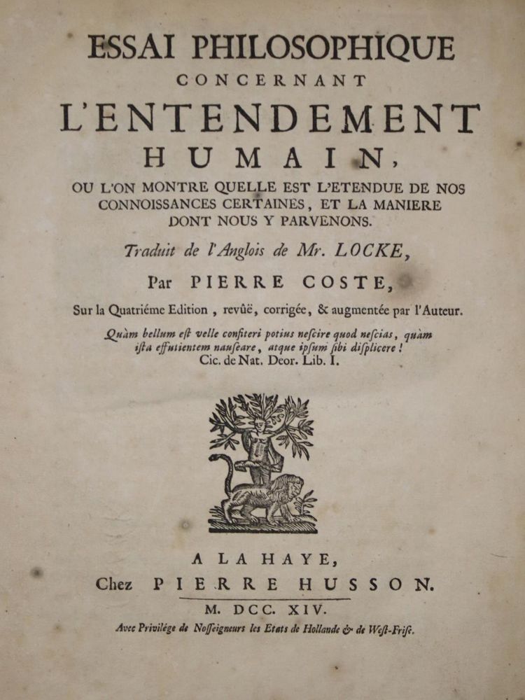 Große Abbildung Nr.1: 135-1405 Locke,J.: (Literatur und illustrierte Bücher bis 19.Jahrhundert)