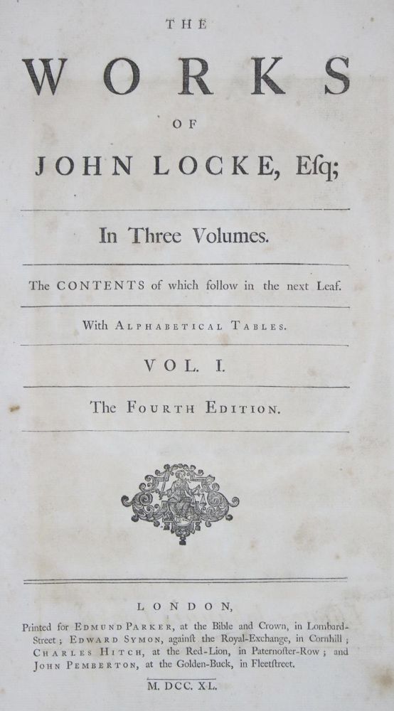 Große Abbildung Nr.2: 135-1406 Locke,J.: (Literatur und illustrierte Bücher bis 19.Jahrhundert)