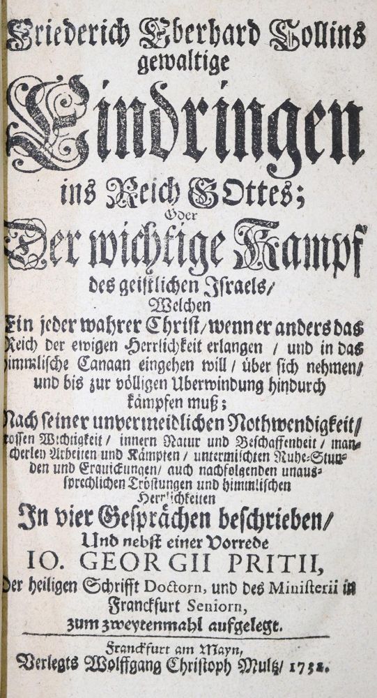 Große Abbildung Nr.1: 135-142 Collin,F.E.: (Alte Drucke, Handschriften und Theologie)