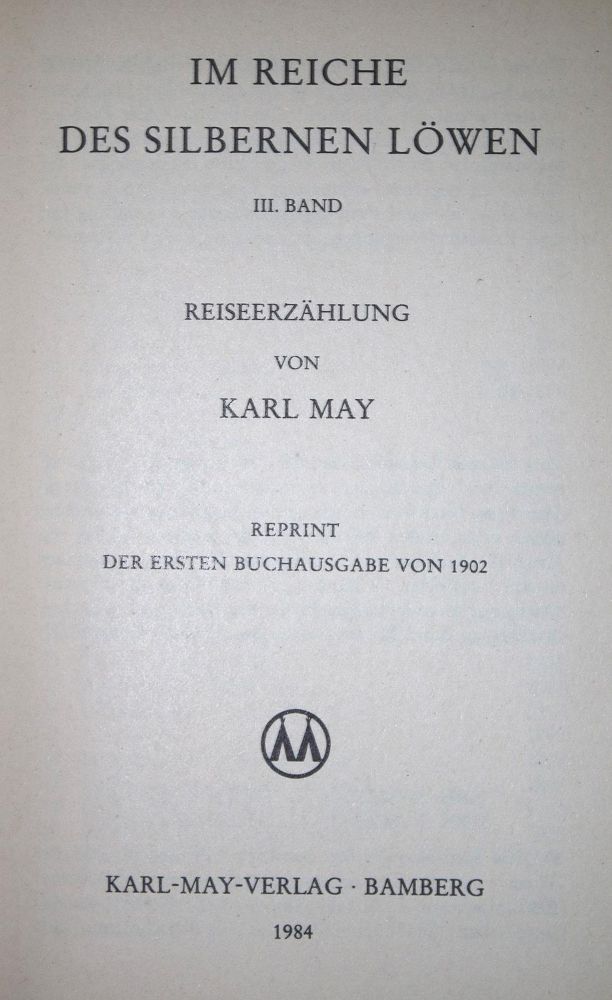 Große Abbildung Nr.1: 135-1424 May,K.: (Literatur und illustrierte Bücher bis 19.Jahrhundert)