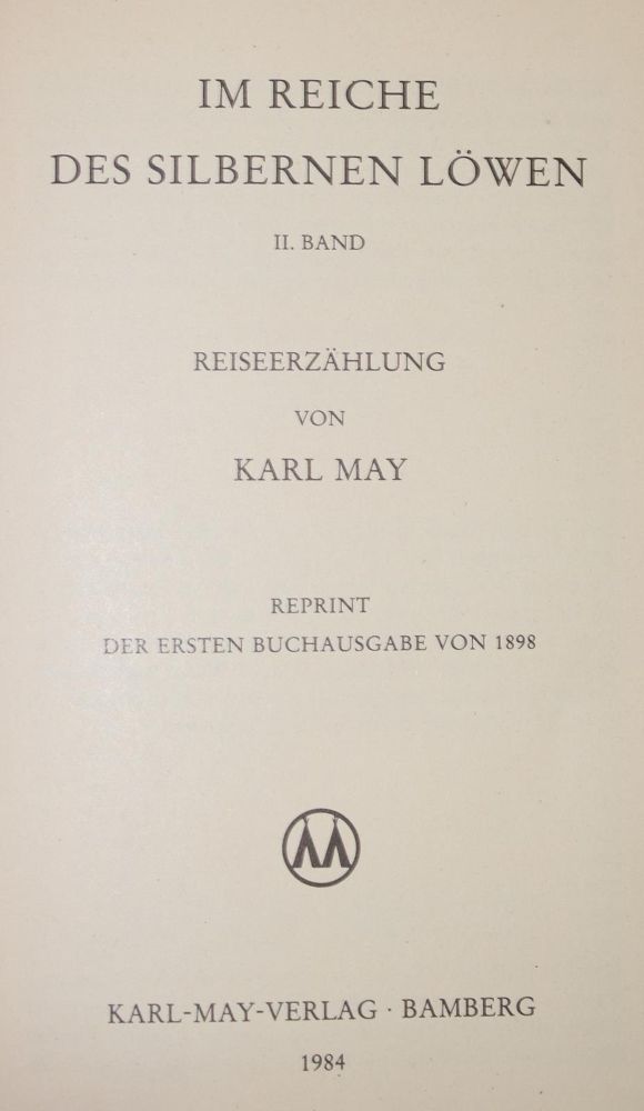 Große Abbildung Nr.1: 135-1428 May,K.: (Literatur und illustrierte Bücher bis 19.Jahrhundert)