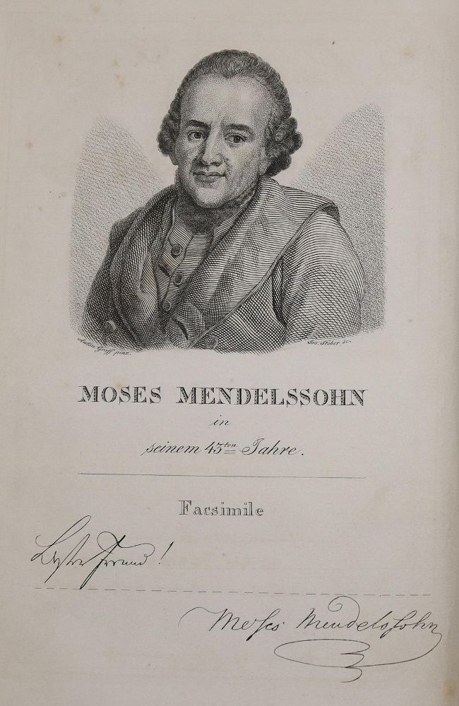 Große Abbildung Nr.1: 135-1429 Mendelsohn,M.: (Literatur und illustrierte Bücher bis 19.Jahrhundert)