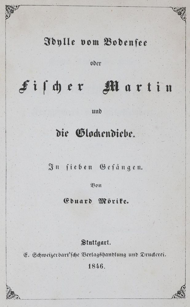 Große Abbildung Nr.1: 135-1436 Mörike,E.: (Literatur und illustrierte Bücher bis 19.Jahrhundert)